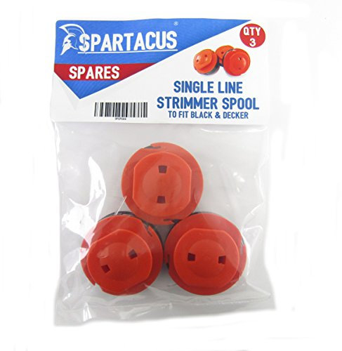 Spartacus 3x Garden Strimmer Trimmer Spool & Line Fits Black & Decker D9 D609 D610 D623 D625 GL20 GL110 GL120 GL200