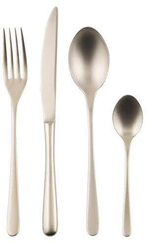 Sambonet Rosenthal Gold Besteck Besteck-Set - Champagner Gold - Taste Vintage - 24-teilig - Spülmaschinenfest