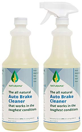 Naturama Brake Parts Cleaner, All Natural Auto Brake/Rotor Cleaner, Eco-Friendly EPA Registered. Made in the U.S (32 oz 2 Pack)
