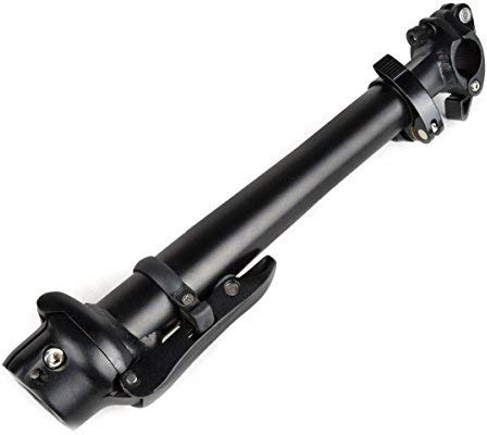 SENQI Bicicletta pieghevole gambo in lega di alluminio a sgancio rapido gambo regolabile senza denti BSZ002 25.4 × 28.6 × 460 mm (nero)