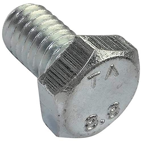AERZETIX - C47300 - Satz von 100 stück - bolzen schrauben sechskantschrauben M6x10 - mit sechskantkopf - Ø6x10mm - DIN 933 - klasse 8.8 - aus verzinktem stahl - heimwerken - montagewerkzeug eisenwaren