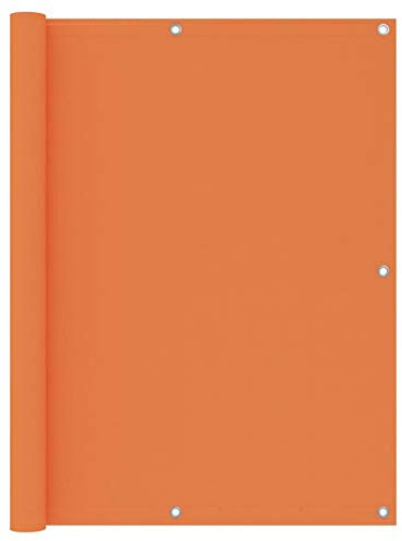 Tidyard Balkon Sichtschutz Balkonabdeckung Balkonverkleidung Beschattung Sonnenschutz Terrasse Balkonfächer Garten Orange 120x600 cm Oxford-Gewebe
