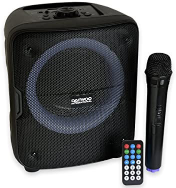 Daewoo Altavoz Karaoke DSK-388 | Karaoke Portatil | Bluetooth Karaoke | Altavoz Karaoke con Micro | Micro Inalambrico | Woofer 6.5 | Potencia 30W