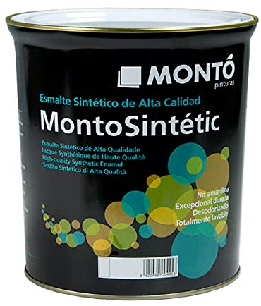 MONTÓ Pintura Anticalórica al Disolvente, Ideal para Resistir Temperaturas Extremas, Acabado de Poro Cerrado. Montosintétic Anticalórico Color Negro (750ml)