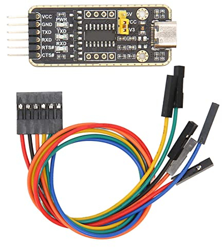 PUSOKEI Adaptateur USB vers UART TTL, Module de Convertisseur Série 6PN, Module de Communication Série Universel, Puce CH343G, Interface USB C, Protection Contre Les Surtensions,
