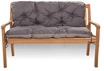 Sitzkissen für Hollywoodschaukel - Sitzbank mit Rückenlehne - Gartenschaukel Kissen - Bankkissen Outdoor (160 x 60 x 50, Anthrazit)