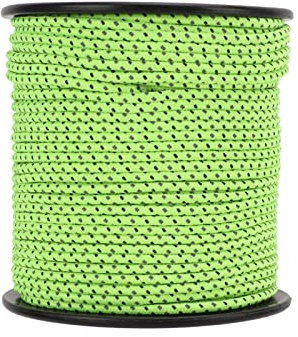 Tyenaza Campingseil, reflektierende Zeltschnur, Fluoreszierende reflektierende Zeltschnur, Nylonschnur, Paracord für Outdoor-Camping, Wanderzelt (50 m)