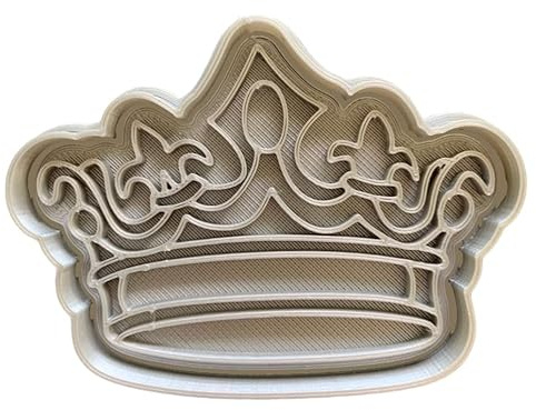 The Cookie Cutter Hub Cortador de galletas de corona de reina de 9 cm y grabador a juego para galletas, galletas, arcilla, decoración de hornear