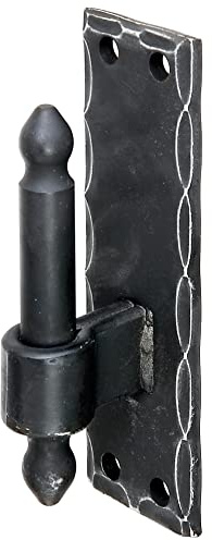 Alberts 320102 Kloben auf Platte | Schmiedeeisen Form mit DI oder DII-Haken | schwarz kunststoffbeschichtet | Dornmaß Ø16 mm | Platte 150 x 45 mm