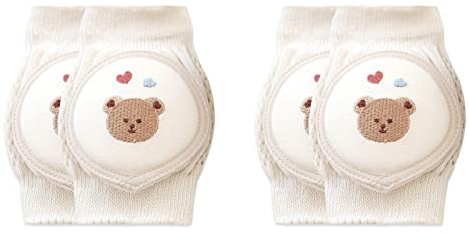 SONARIN Baby Knieschoner zum Krabbeln,2 Paar Anti Rutsch Elastische Baby Krabbelschoner Weiche Kleinkinder Beinschutz Krabbelhilfe Knieschützer für Baby Mädchen Junge 0-36 Monate
