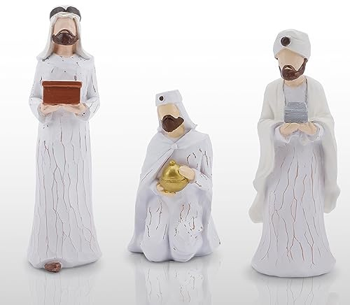 CHUANGLI Krippe Set für Weihnachten Innen, Harz Weihnachtskrippe Set mit Figuren, Traditionelle Krippe Krippe Figur Statue Set Weihnachtskrippe Jesus Geburtssets für Dekorationen