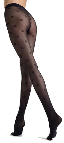 Marilyn eleganta prickiga strumpbyxor, 40 denier, Svart (Black), 36-38