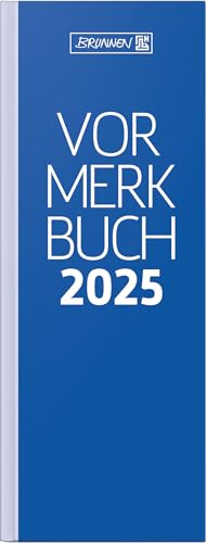 BRUNNEN Vormerkbuch Modell 784 (2025), 1 Seite = 2 Tage, 108 × 297 mm, 192 Seiten, Deckenband, blau