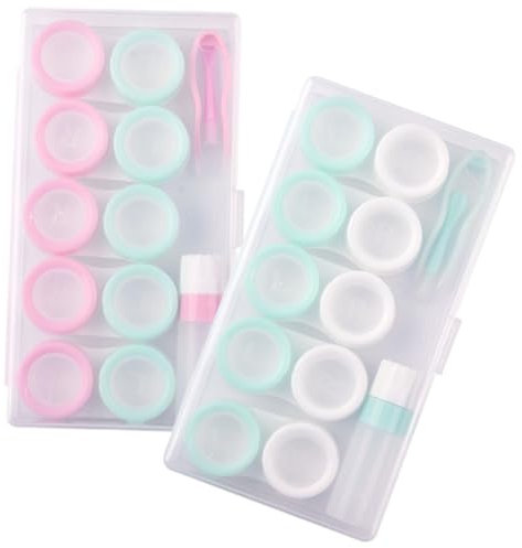 Gatuida 2sets Box Case Box Container Tweezer for Pp Material Portable Case Holder for Daily Use
