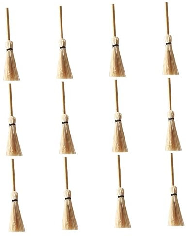 COLLBATH 20St Mini-Besen Bambusbesen kinderbesen Zubehör für Puppenhäuser DIY-Handwerk Modelle Mini-Hausbesen schmücken pädagogisches Spielzeug Stroh Kleiner Besen Kunsthandwerk Mopp