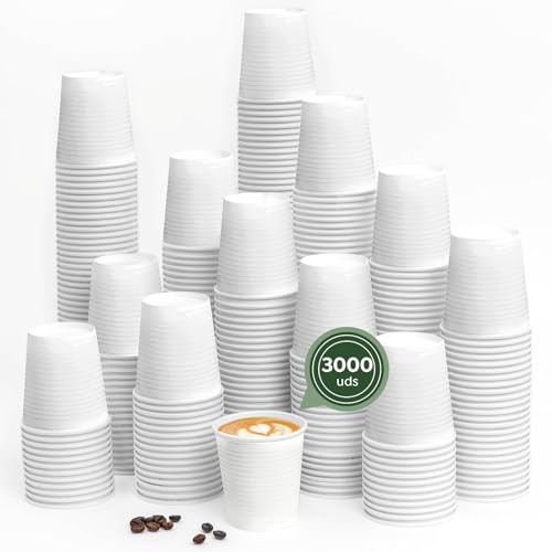 Horeca Collection - 3000 Bicchieri da Caffè Bianco - 166 cc - Bicchiere Vending Bicolor per Distributori Automatici e Manuali - Macchine da Caffè - Macchine Vending - Distributore automatico