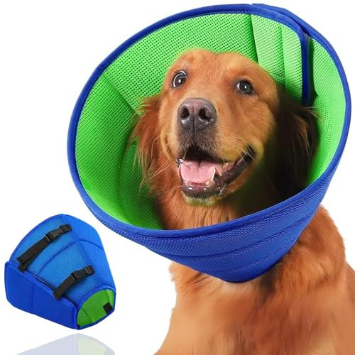 Generisch Premium Halskrause Hund Schutzkragen Hunde Halsschutz weiche Halskrause für Hunde Verstellbarer Haustier Kragen nach Operationen und Verletzungen