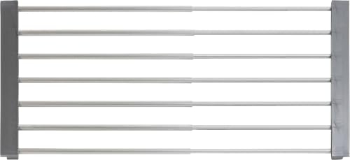 Rosenstein & Söhne Kühlschrank-Gitterböden: 4er-Set Univ.-Einlegeboden,f. Kühlschrank/Regale,ausziehb. bis 60cm (Einlegeboden Kühlschrank Gitter, Teiler-Schienen, Küchenhelfer)