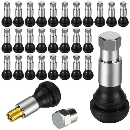 36 Stück Gummi Ventile TR413,Reifenventil Schwarz Auto Gummiventil Reifen Autoventil Gummiventil Felgen Ventile Snap-In Gummiventile Universal