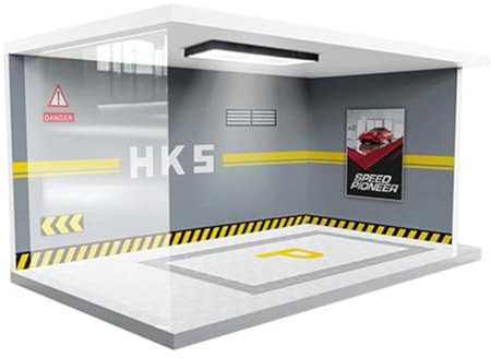 Vitrine de voiture - 1:24 LED acrylique - Vitrine de garage - Rechargeable par USB - Avec lumières - Avec espace de stationnement pour collectionneurs de voitures
