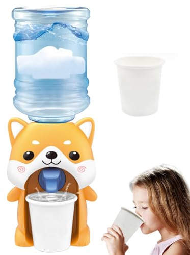 Mini-Wasserspender in Hundeform, niedliche Cartoon-Simulation, Kinder-Wasserspender für Rollenspiele, Puppenhaus-Zubehör, Wasserspender für Kinder, Puppenhaus-Dekoration, Puppenhaus-Zubehör, Kinder-Wa