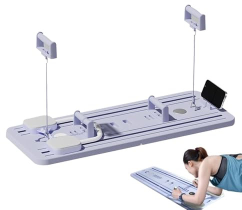 Bauchtrainer mit Automatik - 8-in-1 Bauchroller, integrierter Handyhalter | Leiser Bauchtrainer für Heimgymnastik, Ex-Maschine