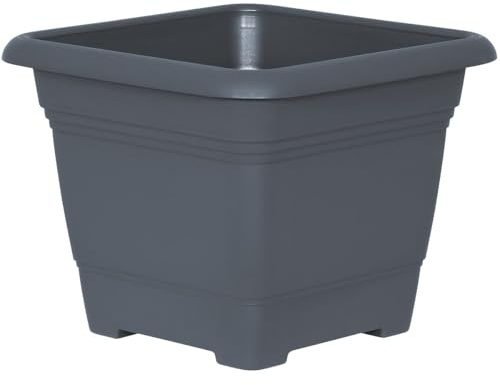 Geli Pflanzkübel Nora Anthrazit 33 cm quadratisch - Kunststoff