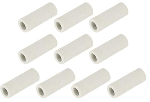 QUARKZMAN 10pcs Tube Céramique Isolée Diamètre 7mm Pour Protection Thermique Et Isolation De Faisceau De Fils Électroniques, Alésage Unique, 10mm x 30mm