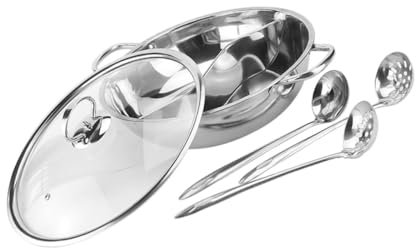 DECHOUS Pentola Calda in Acciaio Con Sapore Accessorio Da Cucina Robusta Resistente All Usura Antiruggine Facile Da Pulire e Riutilizzare