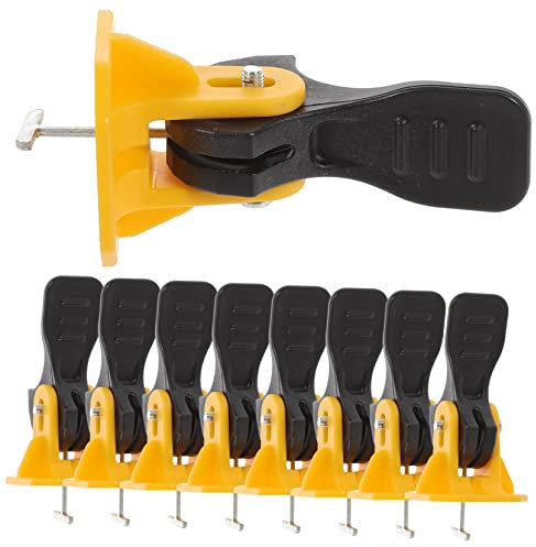 Hemobllo 50pcs Leveler Card Tile Leveling System Tool Replaceable Steel Pins for Flooring Installation Includes Tile Spacer and Grout Tool for Bathroom and Kitchen Tiling