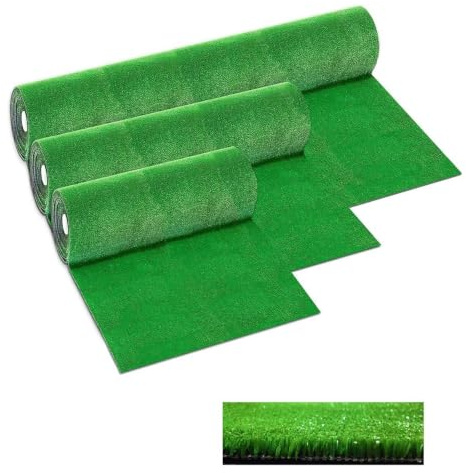 Rollo de Césped Artificial Drenante de 7mm de emmevi, 50 Medidas, Verde, Césped Sintético Corta y Cosecha, 1,5x5 Mt