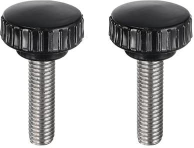 QUARKZMAN 2 Stück Rändelschraube mit Gewinde M10 x 35mm Edelstahl 304 | Rundkopfschraube Rundgriffschraube Klemmknöpfe 30mm Handknöpfe, Daumenschrauben Spannschraube, für Industrie Maschine