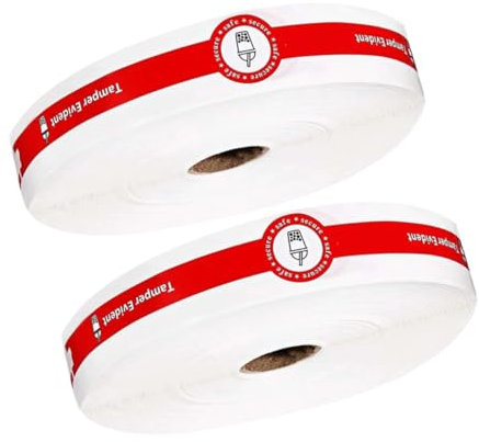 Operitacx 2 Rolls Beverage Lid Seal Sticker Tamper Evident Sealing Labels for Food Takeout of Dessert Stickers for Secure Sealing