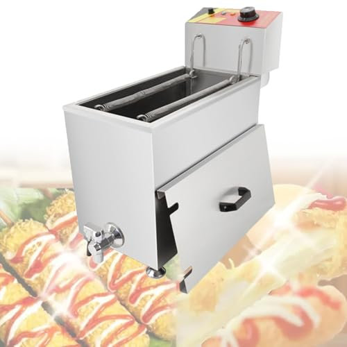 Freidora eléctrica para hacer perritos calientes, 25 l, gran capacidad, para queso, mozzarella, palitos de perrito caliente, para restaurante