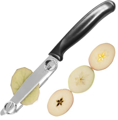 Sbucciatore Frutta Utensile, Utensile Per Affettare E Tagliare Verdure, Affettatore a Molla Rimovibile con Impugnatura Antiscivolo per Casa Carote Mais Arance Mango Ananas Kiwi Cavolo