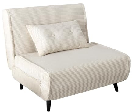 Schlafsessel SMART MULTIFUNCTION - 100cm - beige - Cord-Bezug Bettfunktion
