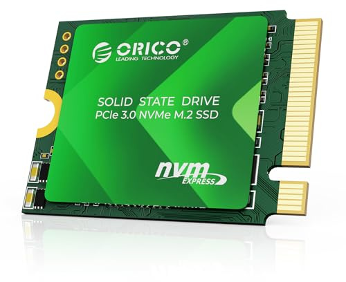 ORICO SSD 2230 512GB, TLC 3D NAND M.2 NVMe SSD, PCIe 3.0 con 3000 MB/s de Lectura y 2500 MB/s de Escritura, Disipador Térmico de Cobre M2 SSD, Compatible con Steam Deck, Surface, Mini PC- D10-2230