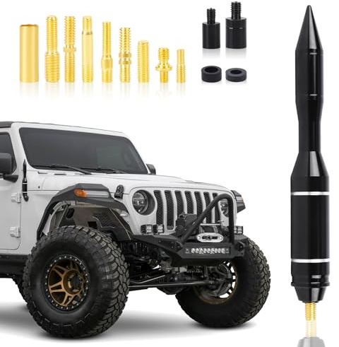 Enmpnornb 5.7inch Black Rocket Antenna Replacement for Various car Models,Dodge, Chevrolet, Raptor Truck Antenna Accessories
