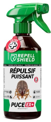 RepellShield® Spray Repellente per Pulci - 500 ml - Formula Naturale per Ambienti, Sicuro per Casa e Aree Frequentate da Animali – Non Macchia – Senza Odori Chimici Forti – Facile da Usare