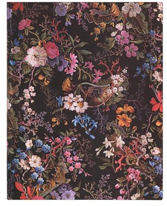Softcover Notizbuch Floralia Ultra Liniert: Flexi softcover, 100 gsm, ribbon marker, pouch, book edge printing (William Kilburn)
