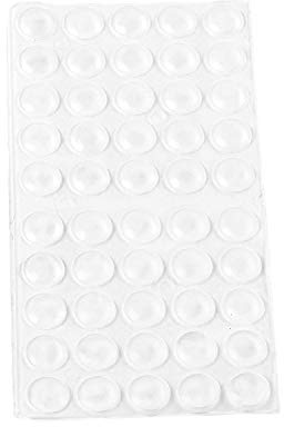 Gedotec Anschlagdämpfer rund Elastikpuffer selbstklebend | Möbelpuffer transparent | Türanschlag-Puffer Ø 8 mm für Schränke | Stärke 1,6 mm | 100 Stück - Gummi-Puffer für Möbel-Türen & Schubladen