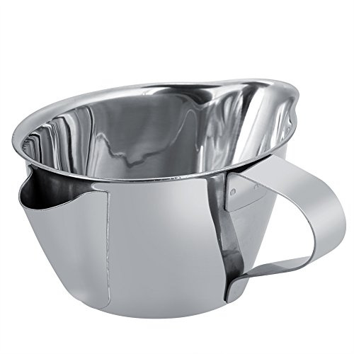 250 ml Oil Filter Grease Fat Strainer Stainless Steel Oil Separator with Side Handle Kitchen Helper