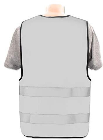 PixiPrints.com: Warnweste selbst gestalten mit eigenem Aufdruck - Grau/Größe 3XL/4XL - Ohne Druck (nur Weste)