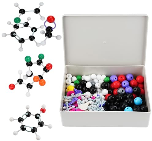 Surplex 307 Stücke Organische Chemie Molekülmodell Set Wissenschaftliche Chemie Atom molekulare Modelle Links Lehre Kit anorganische Strukturen Atom Link Model für Lehrer Studenten Chemieunterricht