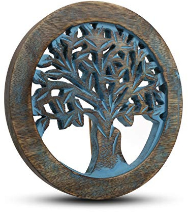 Dessous de Plat en Bois Fait à la Main pour Plats Chauds, Plats et casseroles, pour Cuisine et Salle à Manger, décoration de Table, résistant à la Chaleur, Sculptures décoratives rustiques, 20 cm
