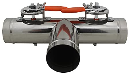 Compuerta regulacion caudal aire T para valvula ventilacion aire acondicionado campana extractora rejilla (Diámetro externo 100mm)