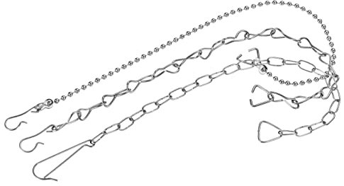sourcing map 2 Set WC Flapper Kette Hebekette Hubbush Ersatz 22cm 26cm 3 Arten 304 Edelstahl