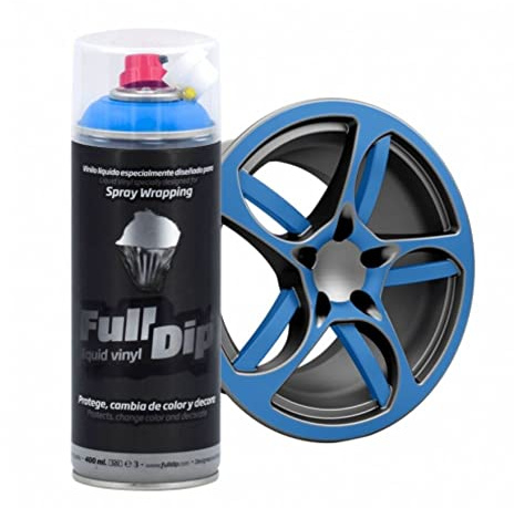 AutoFullCar Spray Full Dip | Vinilo líquido | Aerosol 400 ml | FullDip (Azul metalizado)