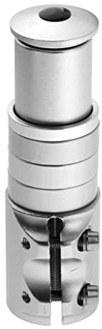 pistro Aluminium-Legierung Fahrradgabel Vorbau Erhöhung Verlängerung Radfahren Vorbau Head Up Raiser Lenker Riser Adapter – Flexibel und einfache Installation – Silber