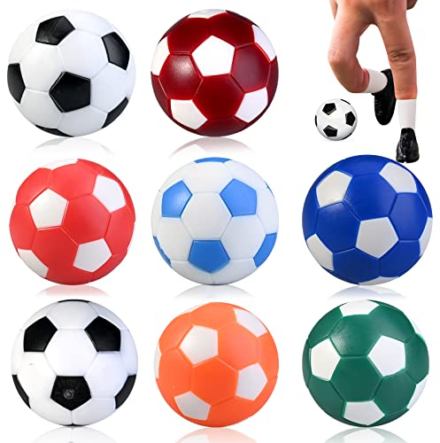 GOLDGE 8X Profi Tischkickerbälle, 32mm Mini Kicker Bälle für Kinder und Erwachsene (Bunt)
